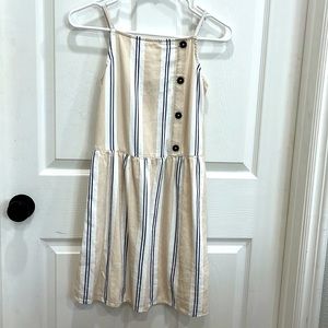 Lined dress by Abercrombie Kids. Cream, white, and blue